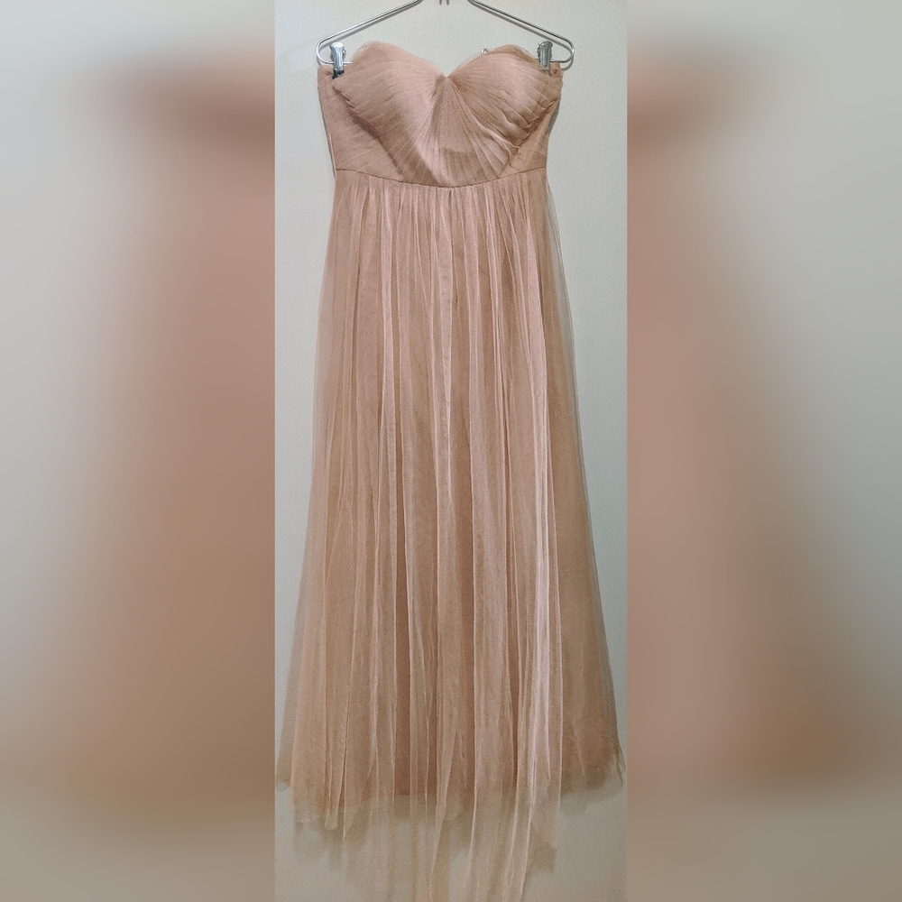Jenny Yoo Annabelle Convertible Tulle Dress Pinky Peach sz 2 Bridesmaid Wedding